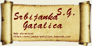 Srbijanka Gatalica vizit kartica